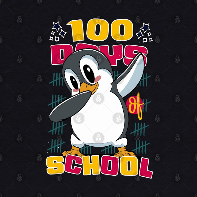 100 Days of school featuring a Dabbing Penguin #4 by XYDstore
